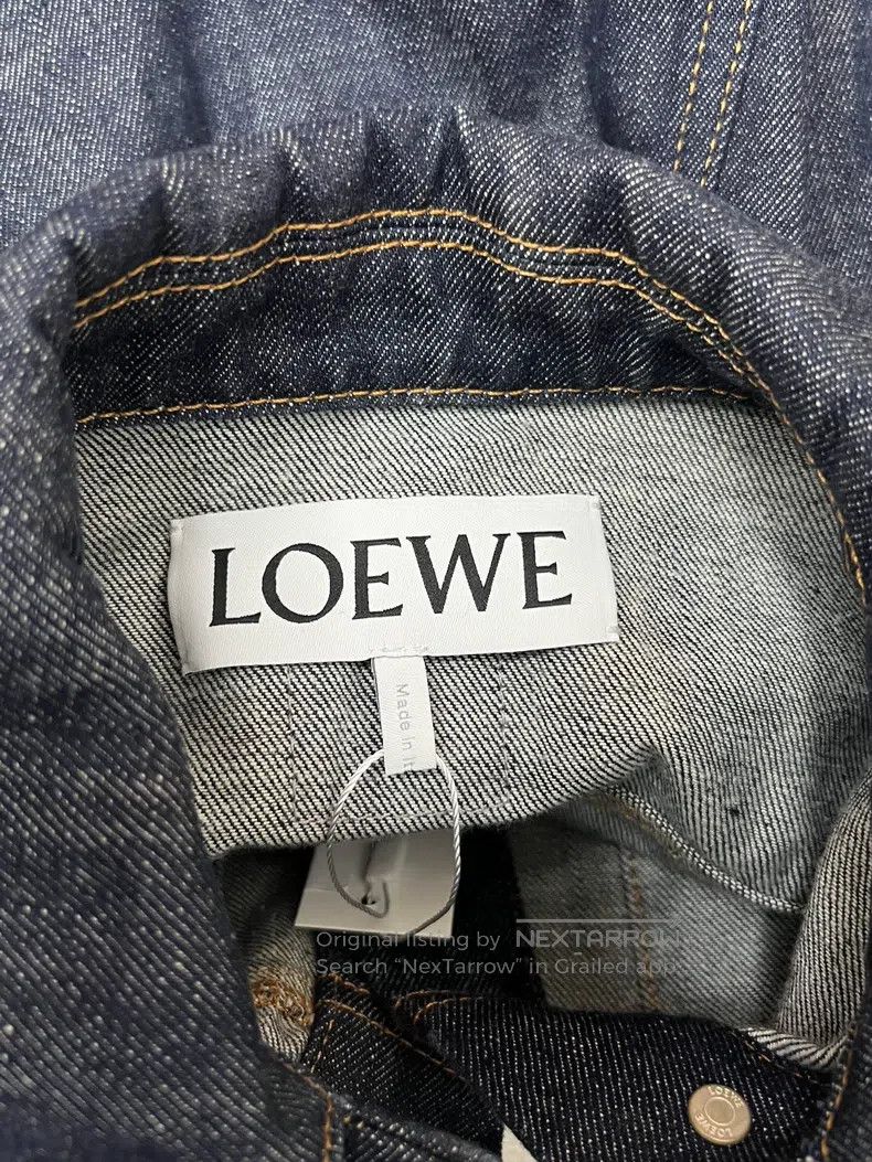 Loewe Loewe Leather Logo Denim Jacket Size XXS / US 00 / IT 34 - 4 Thumbnail