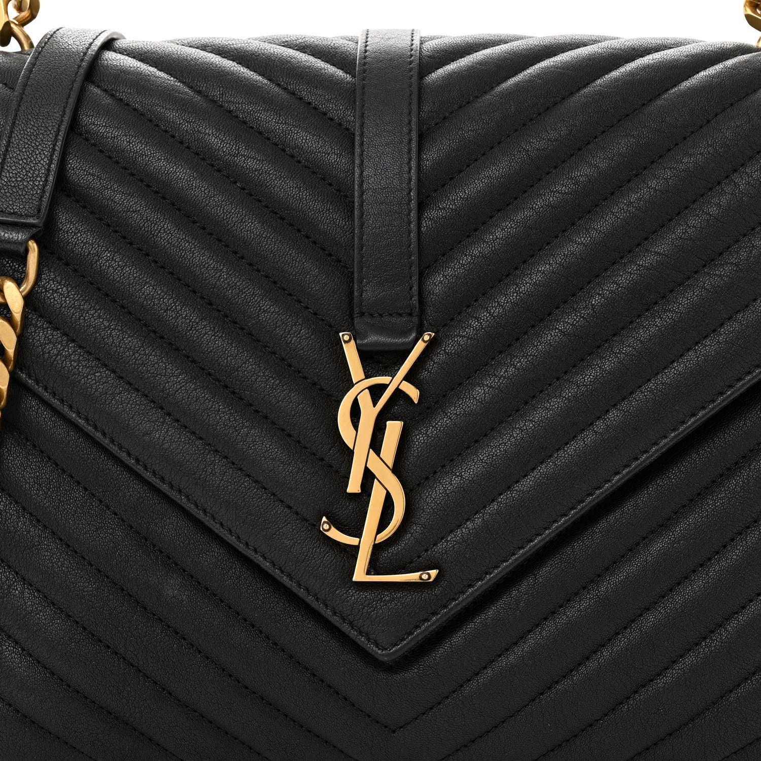 Saint Laurent Paris o1b1hav110924 Size: OS / College Large Leather Bag in Black Size ONE SIZE - 7 Thumbnail