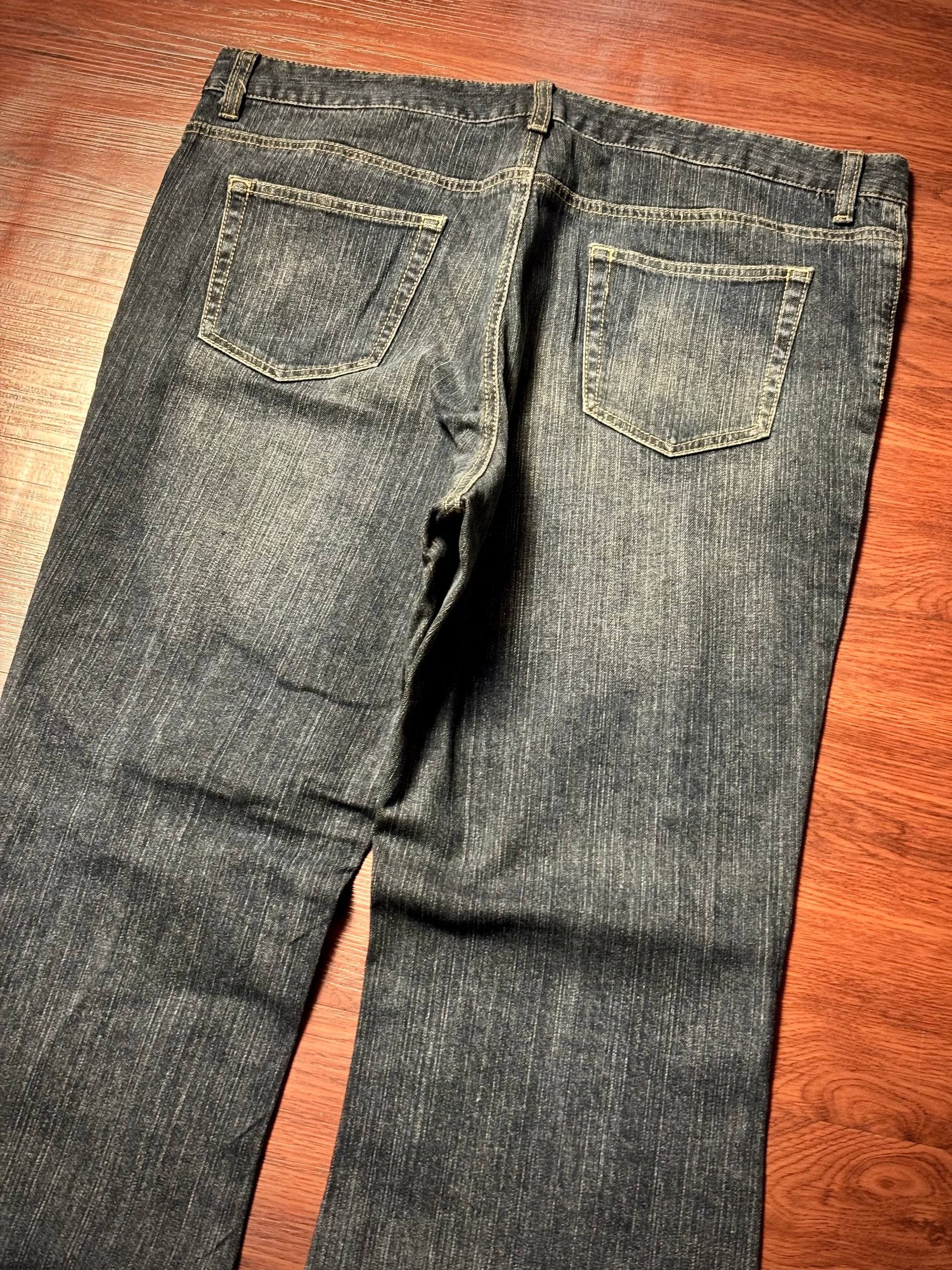 If Six Was Nine Vintage Y2K Sagress Denim Plain Bootcut Pants Dark Wash Jean Size 36" / US 14 / IT 50 - 4 Thumbnail