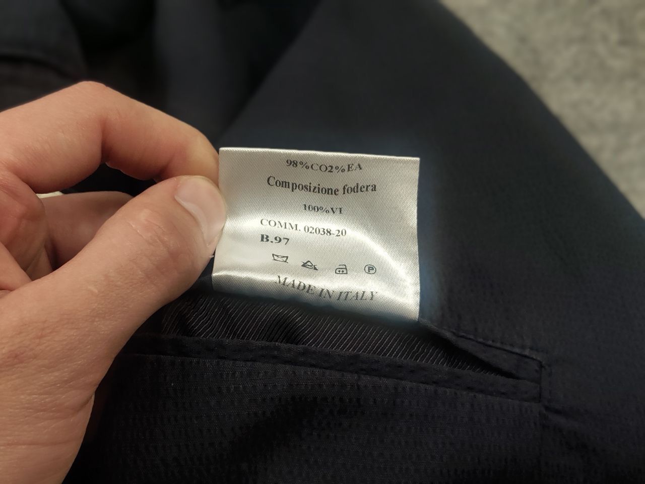 Doppiaa Doppiaa Italy Design navy color AAbibo Suit Blazer Pants Size 50R - 20 Thumbnail