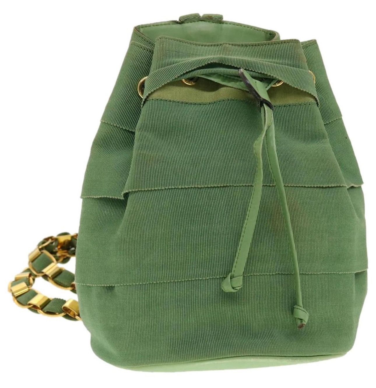Salvatore Ferragamo Salvatore Ferragamo green ruffle canvas bucket backpack Size ONE SIZE - 2 Thumbnail