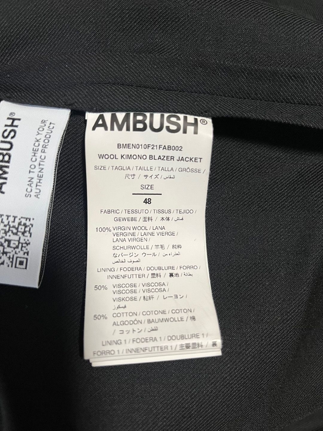 Ambush Design Ambush Wool Kimono Blazer Jacket Size 48R - 5 Thumbnail