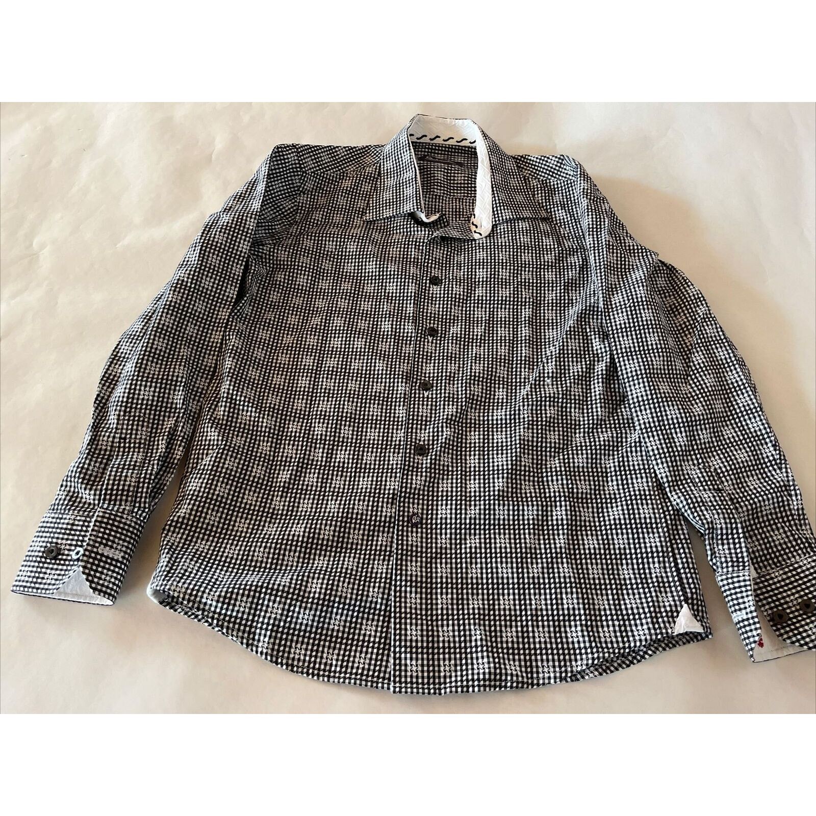 Robert Graham Robert Graham Boys Small 8 Kids Blue Plaid Button Down Shirt Size US S / EU 44-46 / 1 - 2 Thumbnail