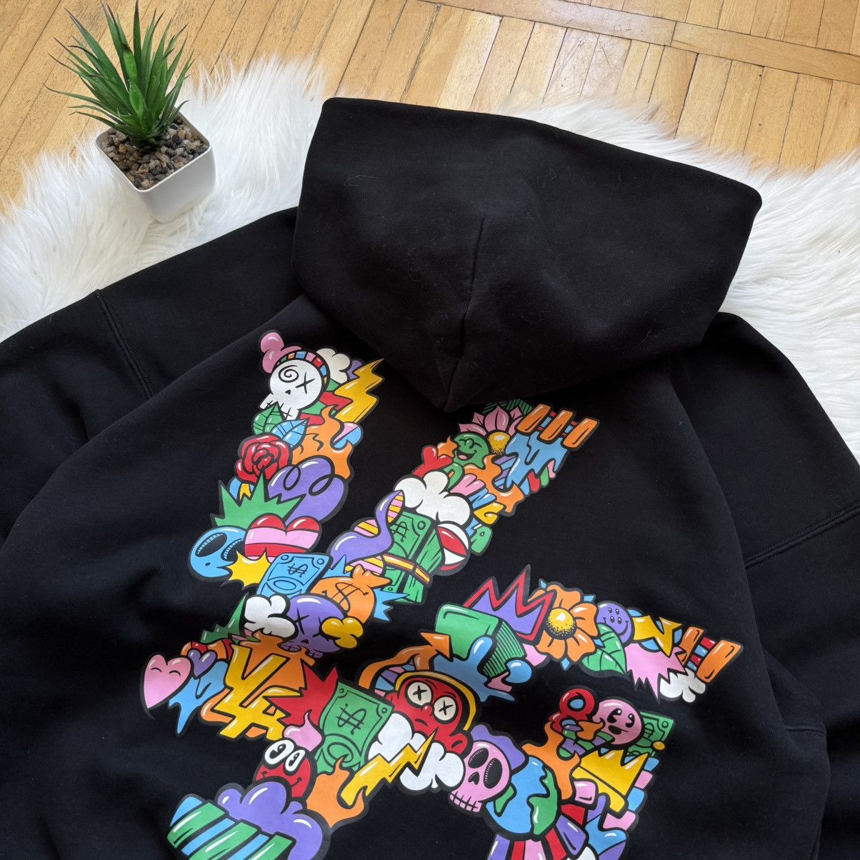 YoungLA 📌 Young LA Trippy Logo Oversized Boxy Hoodie Size US M / EU 48-50 / 2 - 12 Thumbnail