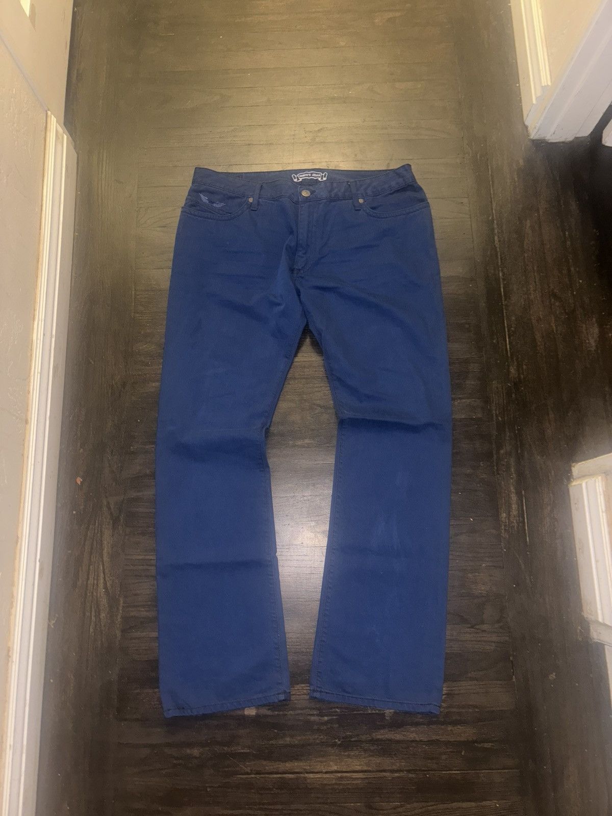 Robins Jeans × Vintage Rare 2000s blue vintage robins designer jeans for sale 42/34 Size US 42 / EU 58 - 4 Thumbnail