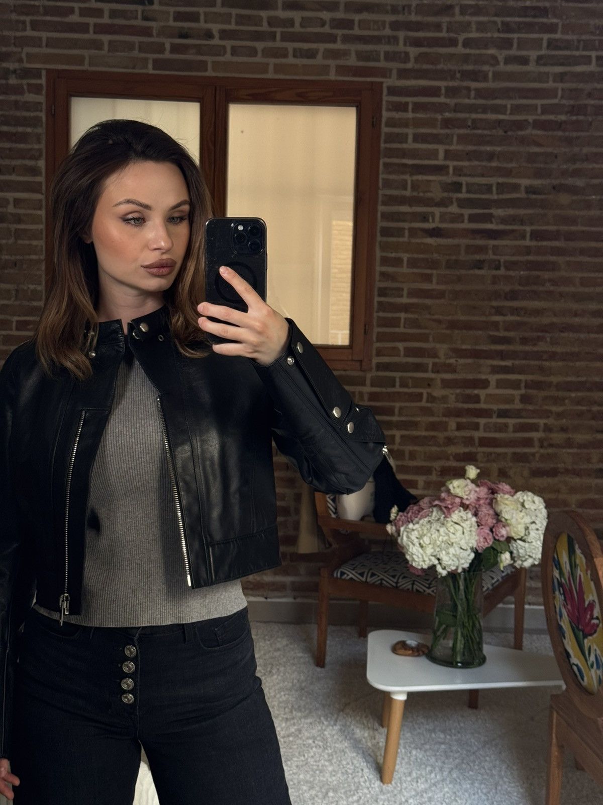 Givenchy Givenchy Bull Leather Jacket Black Size S / US 4 / IT 40 - 4 Thumbnail