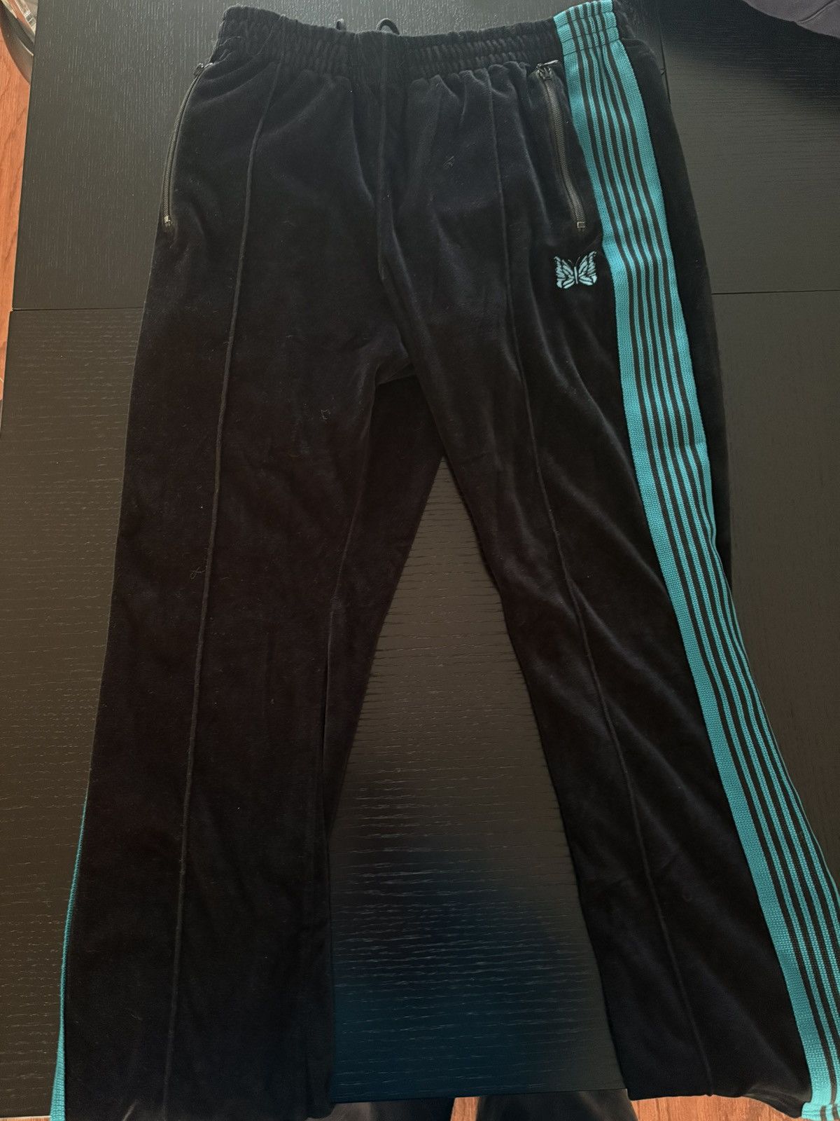 Needles NEEDLES SWEATS BLACK/AQUA Size US 29 - 1 Thumbnail