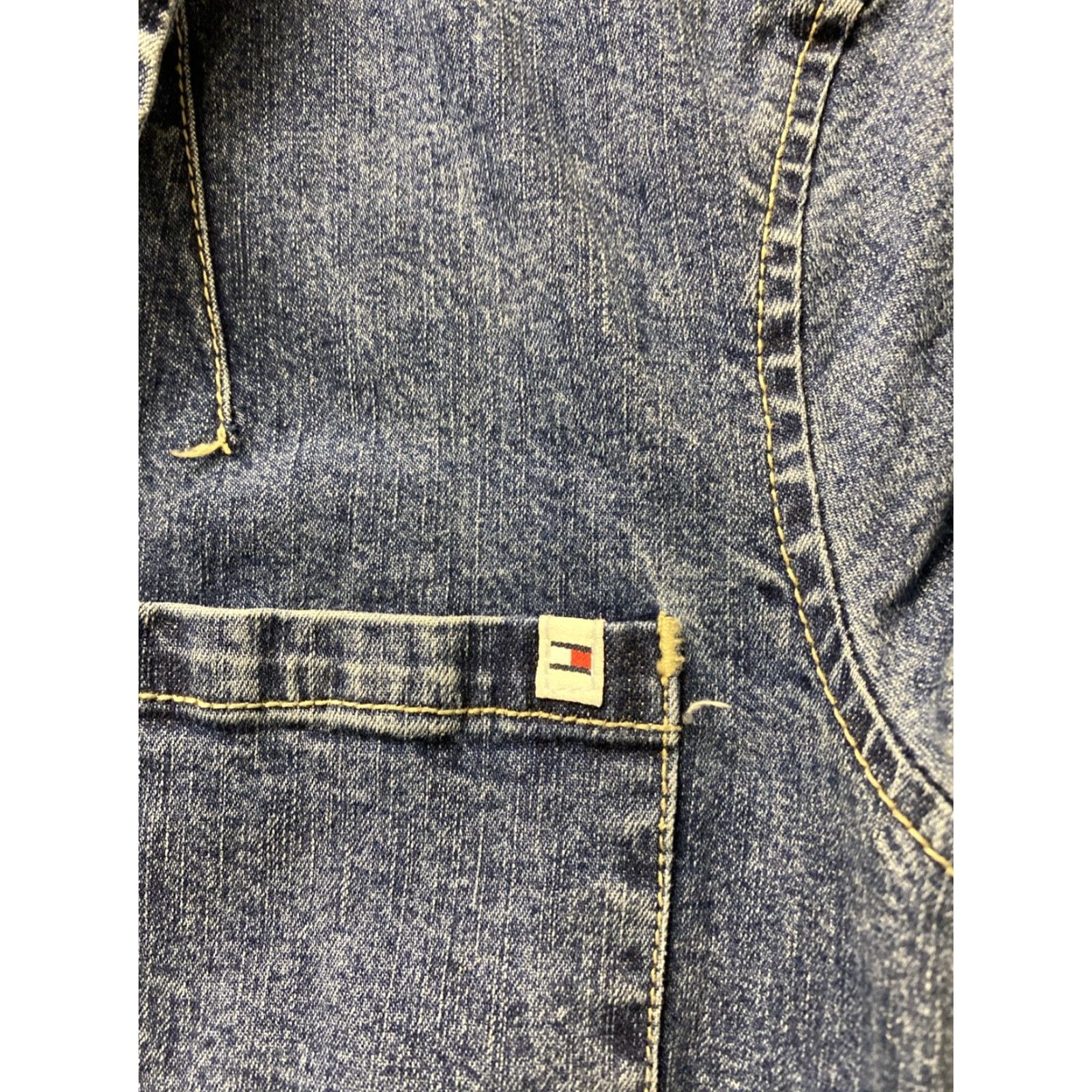 Tommy Hilfiger VINTAGE Tommy Hilfiger MINI DRESS Women's 8 BLUE Denim Stretch Sleeveless Short Zip 0457 Size M / US 6-8 / IT 42-44 - 5 Thumbnail