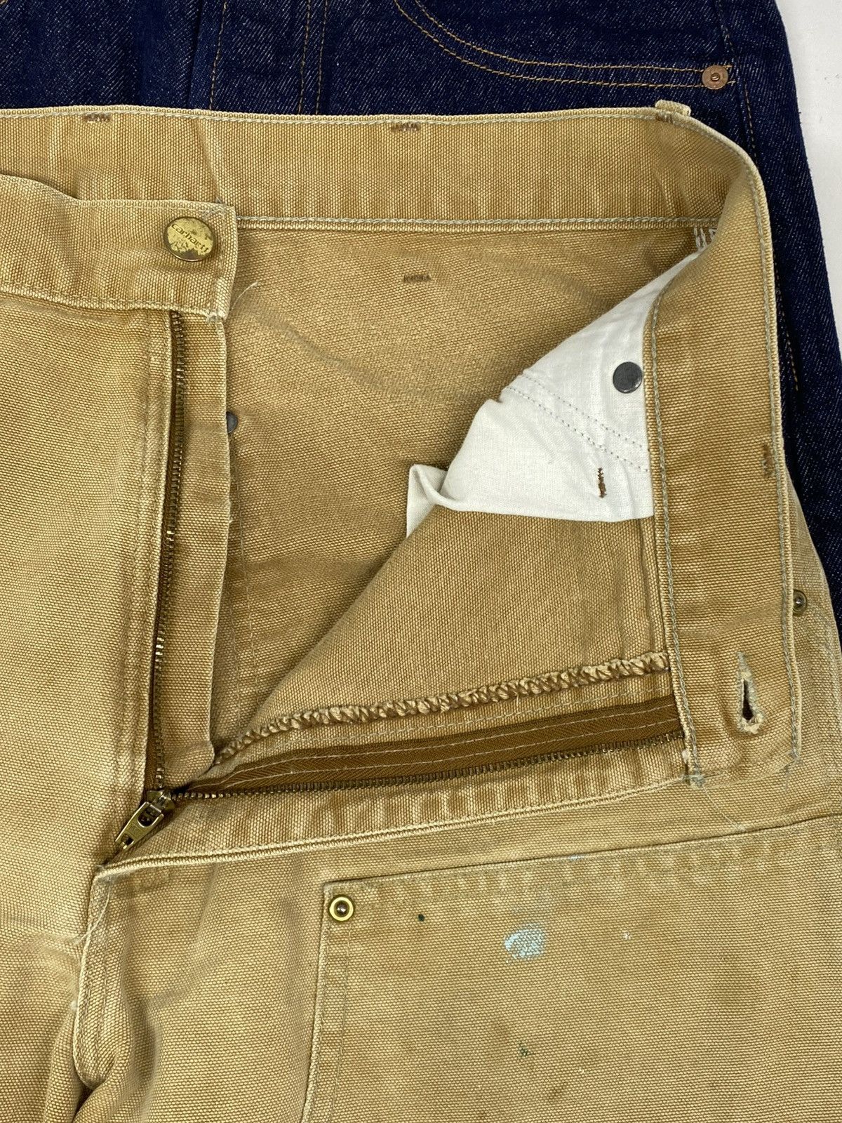 Carhartt Carhartt Vintage Double Knee Canvas Work Pants 33x34 Beige Size US 34 / EU 50 - 21 Thumbnail