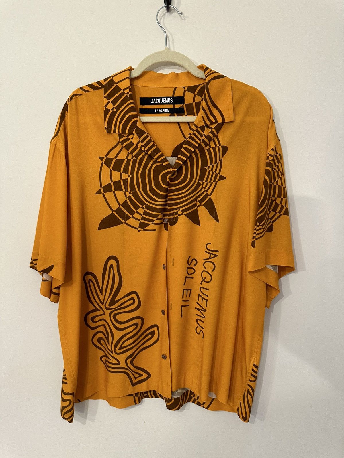 Jacquemus Jacquemus orange Le Raphia La Chemise Jean Shirt | Grailed