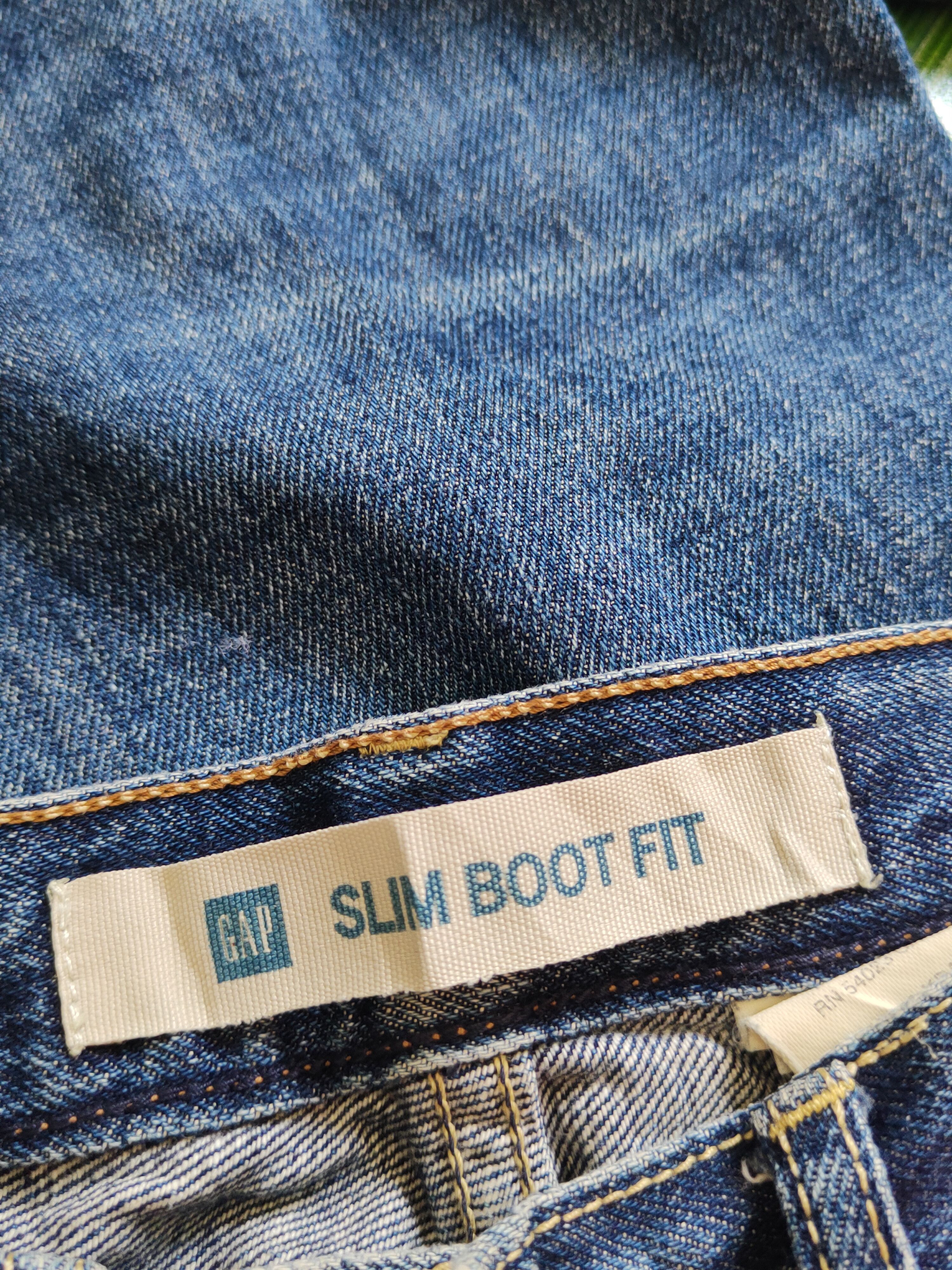 Gap Gap slim boot fit Dark Blue Distressed Ripped Jeans #S2355 Size 28" / US 6 / IT 42 - 16 Thumbnail