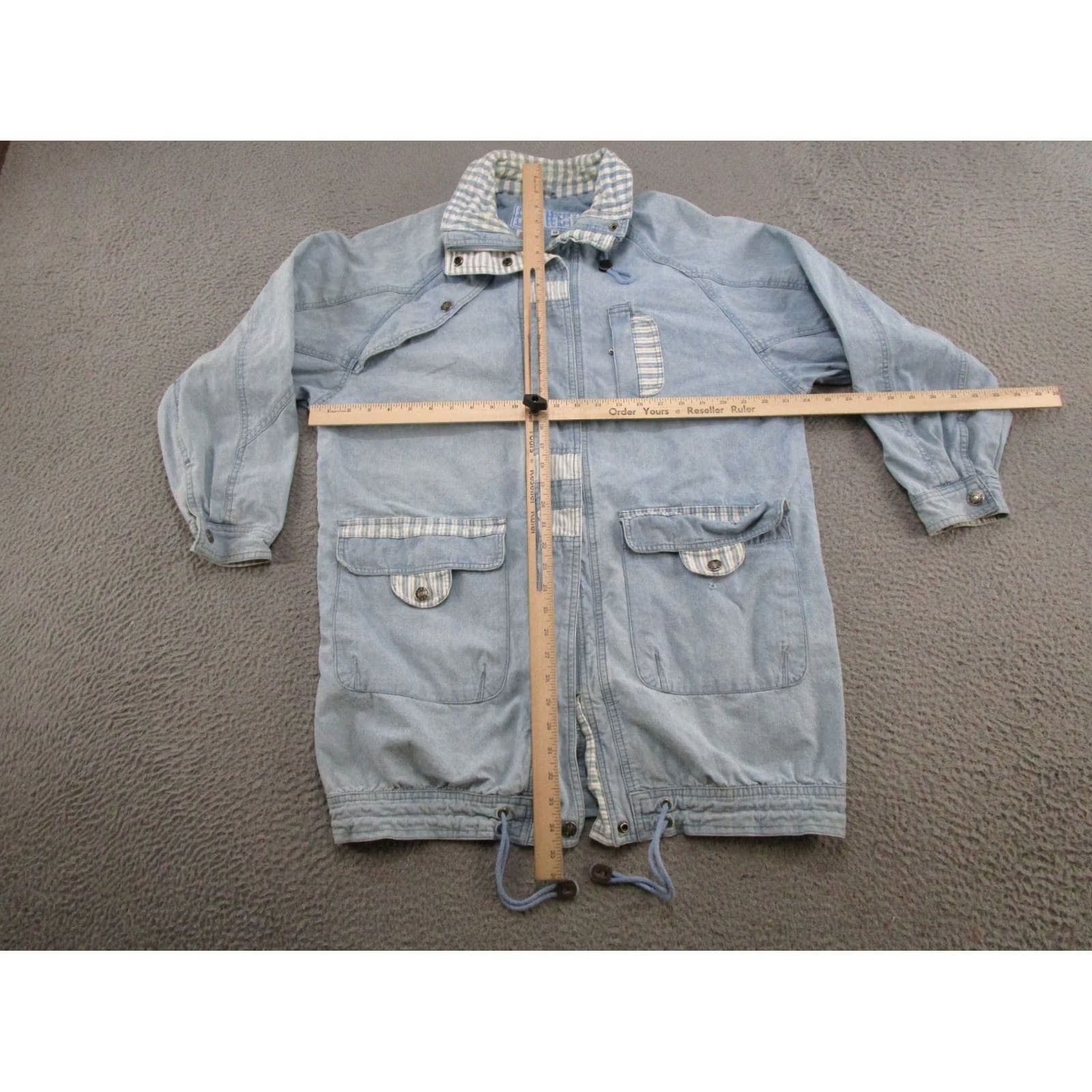 Vintage VINTAGE East West Denim Jacket Womens M 90s Streetwear Blue 90s Casual Jacket Mens Womens Girls? Size 32" / US 10 / IT 46 - 5 Thumbnail