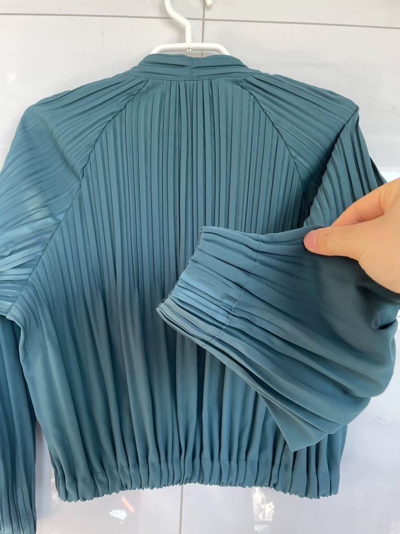 Issey Miyake Issey Miyake Green windbreaker jacket Size L / US 10 / IT 46 - 4 Thumbnail
