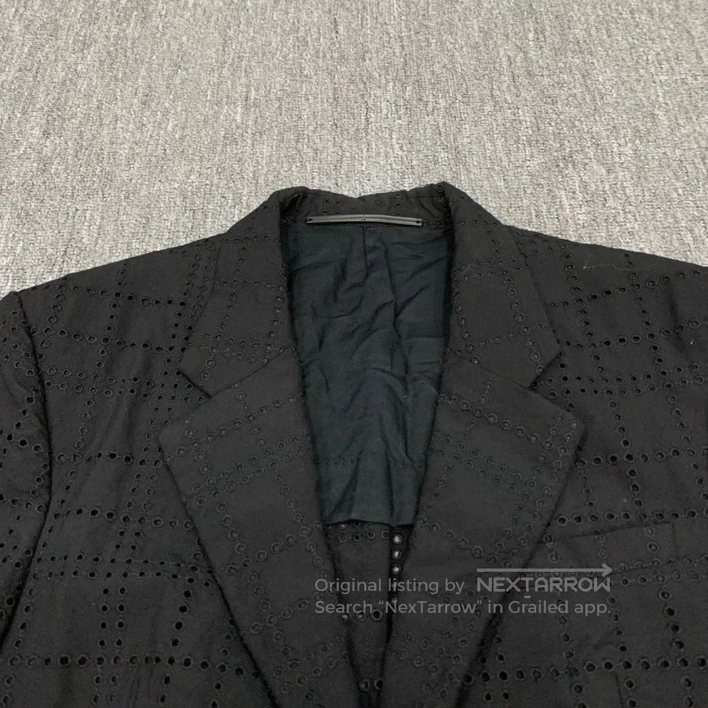 Givenchy givenchy black hollowed wool blazer coat. Size US L / EU 52-54 / 3 - 9 Thumbnail