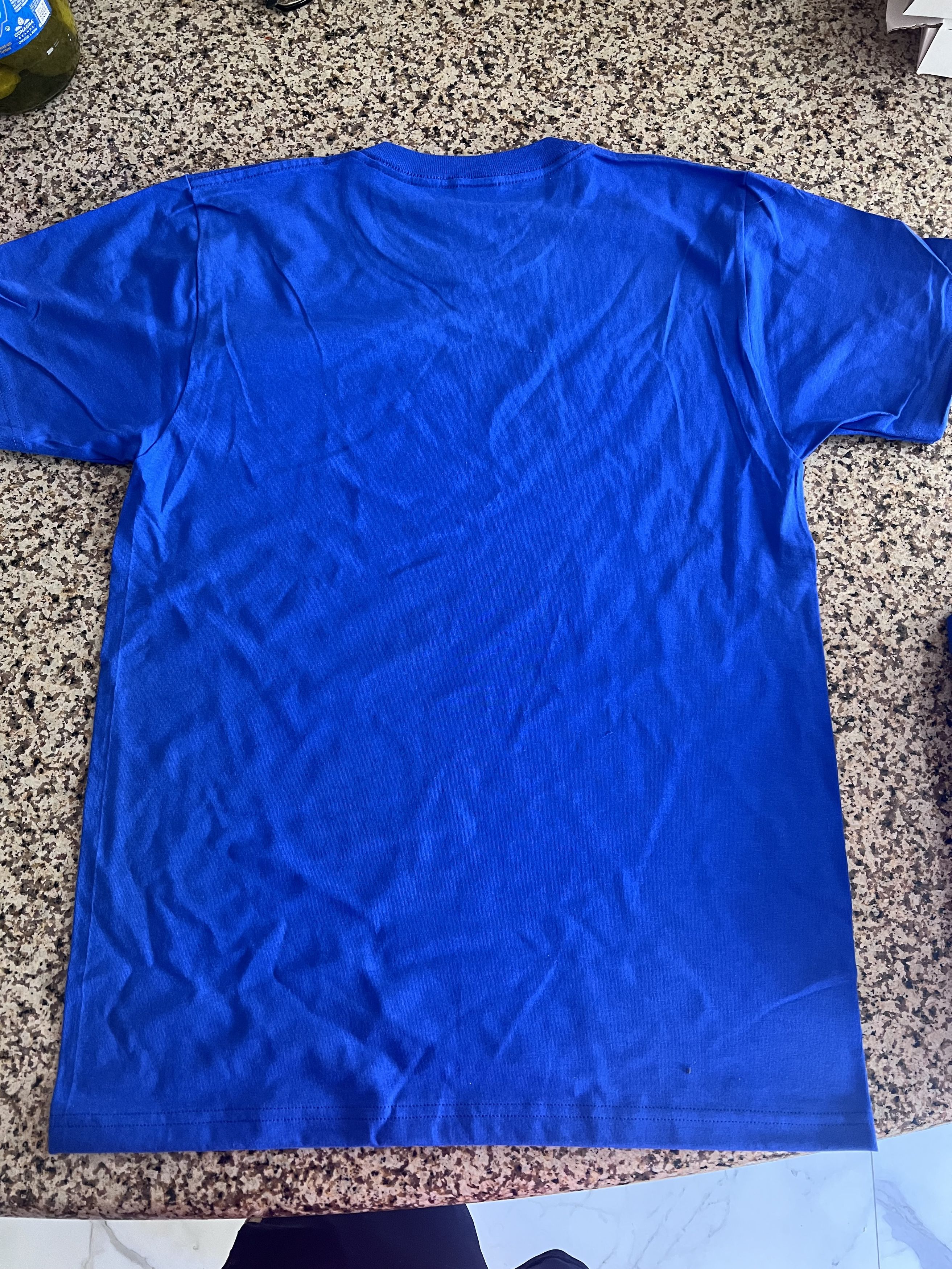 Supreme Supreme Men's Blue and Navy T-shirt Size Medium Size US M / EU 48-50 / 2 - 3 Thumbnail