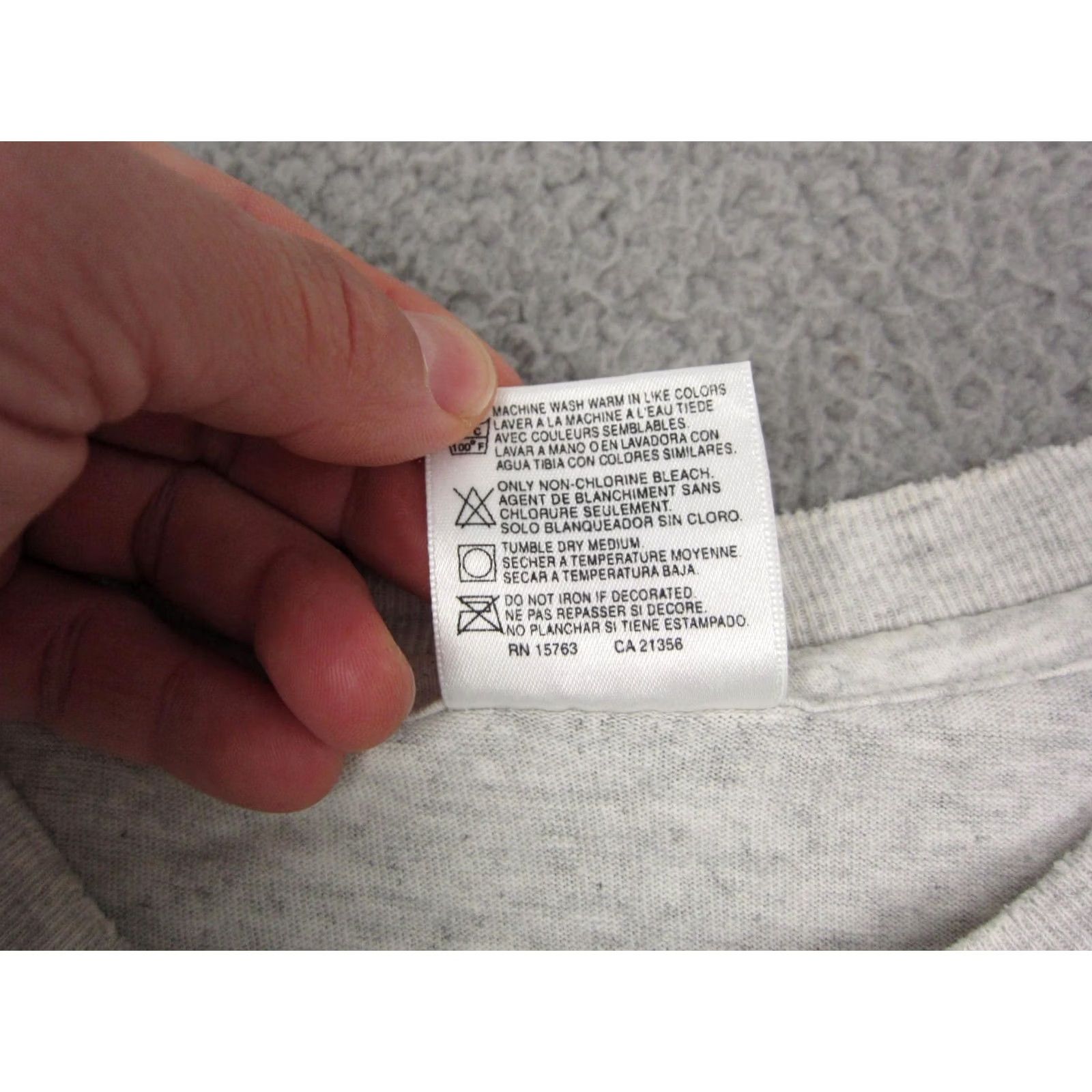 Hanes VINTAGE Hanes Shirt Womens L Gray Made in USA Baggy Fit Ladies Shirt Size L / US 10 / IT 46 - 5 Thumbnail