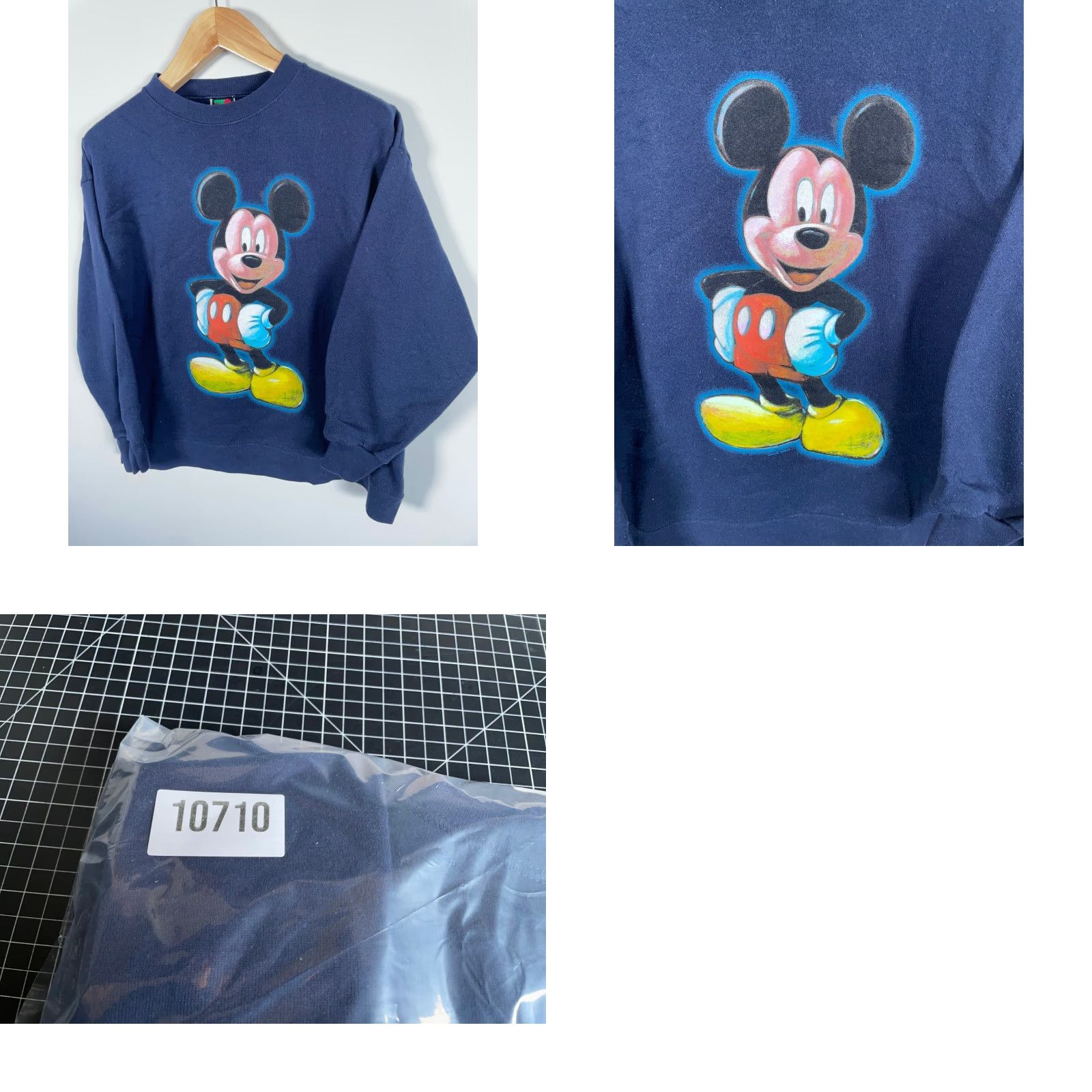 Mickey Unlimited VINTAGE Mickey Unlimited Sweatshirt Men 90s Mickey Mouse Crewneck Dark Blue Graphic Print Pullover Size US M / EU 48-50 / 2 - 9 Thumbnail