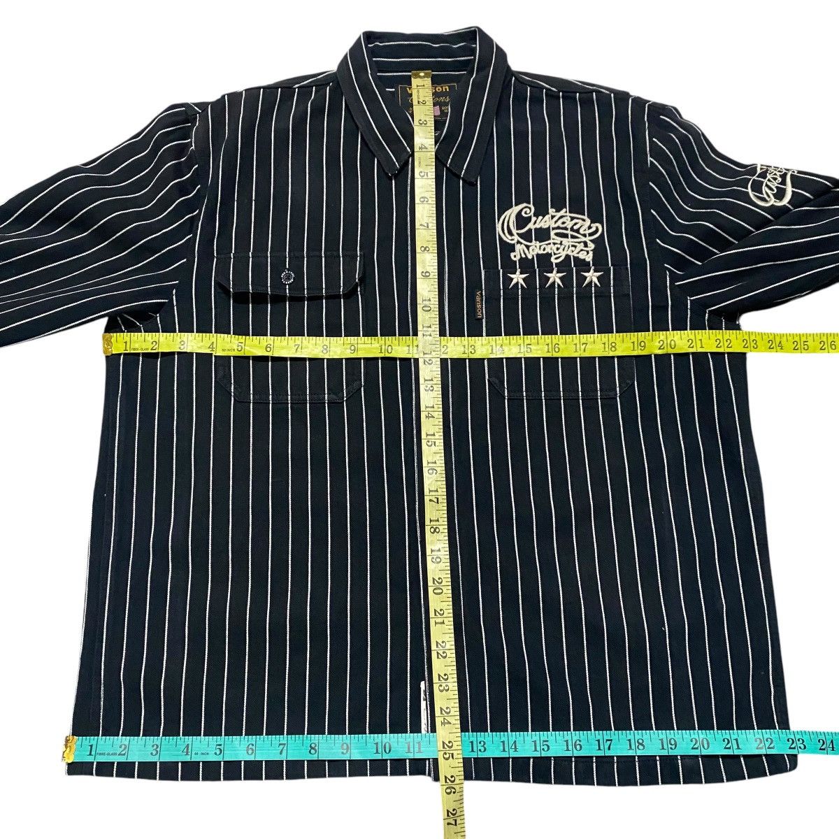 Vanson Leathers Vanson Leather Work Shirt Stripe Duck Canvas Size US XL / EU 56 / 4 - 20 Thumbnail