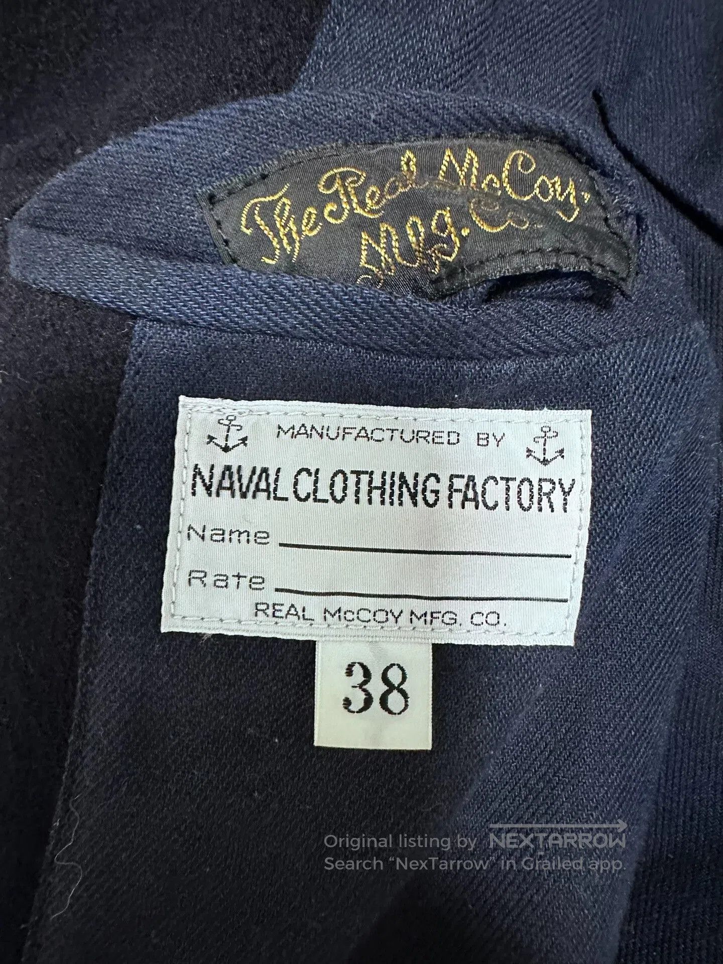 The Real McCoy's The Real McCoy's Pea Coat 740 Naval Edition. Size US M / EU 48-50 / 2 - 5 Thumbnail