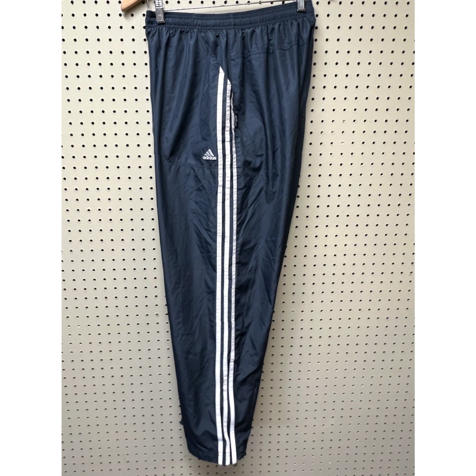 Adidas VTG Adidas Pants Mens L Gray 3-Stripes Elastic Waist Lined Track Drawstring Size US 33 - 4 Thumbnail