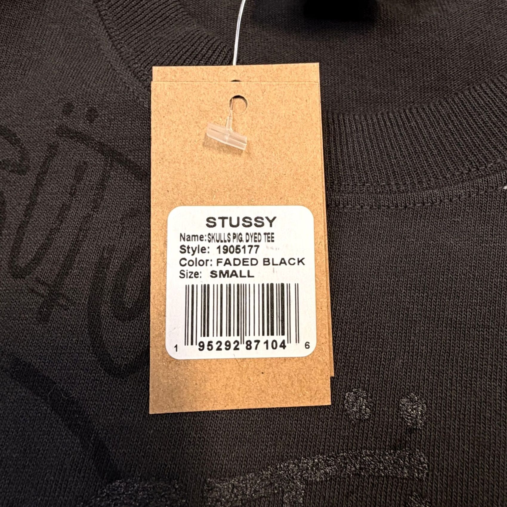 Vintage Stussy Shirt Mens S Faded Black Skulls Pig Dyed Tee Graphic Streetwear Size US S / EU 44-46 / 1 - 6 Thumbnail