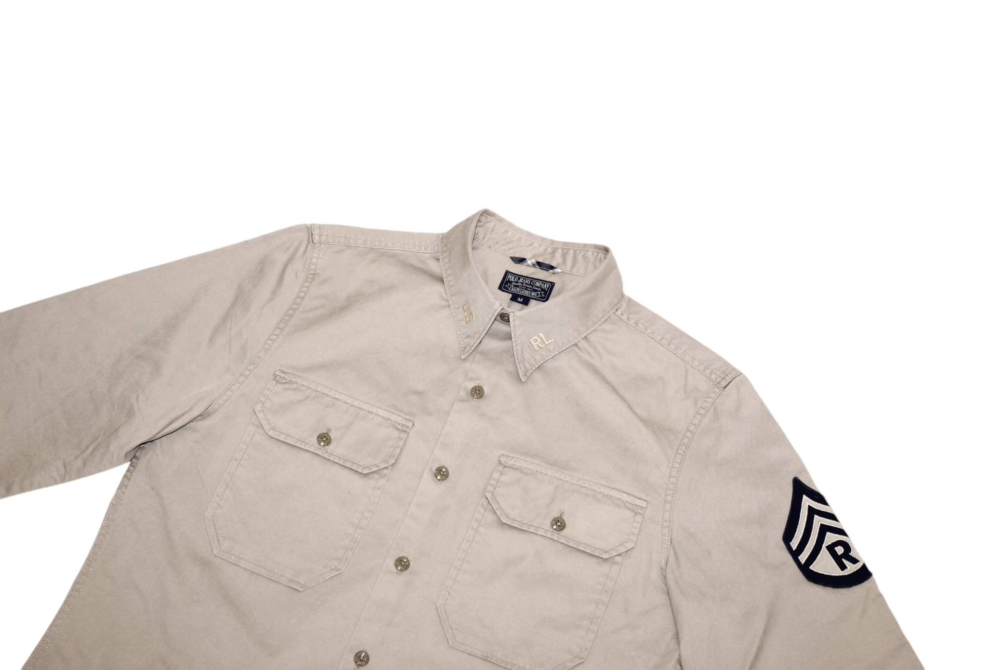 Polo Ralph Lauren Polo Jeans Co. U.S.-R.L. Military Brushed Cotton Overshirt Size US S / EU 44-46 / 1 - 13 Thumbnail