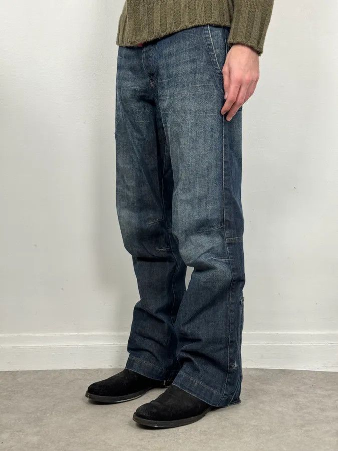 Armani 2000s Armani Blue Faded Denim Cargo Jeans Size US 32 / EU 48 - 3 Thumbnail