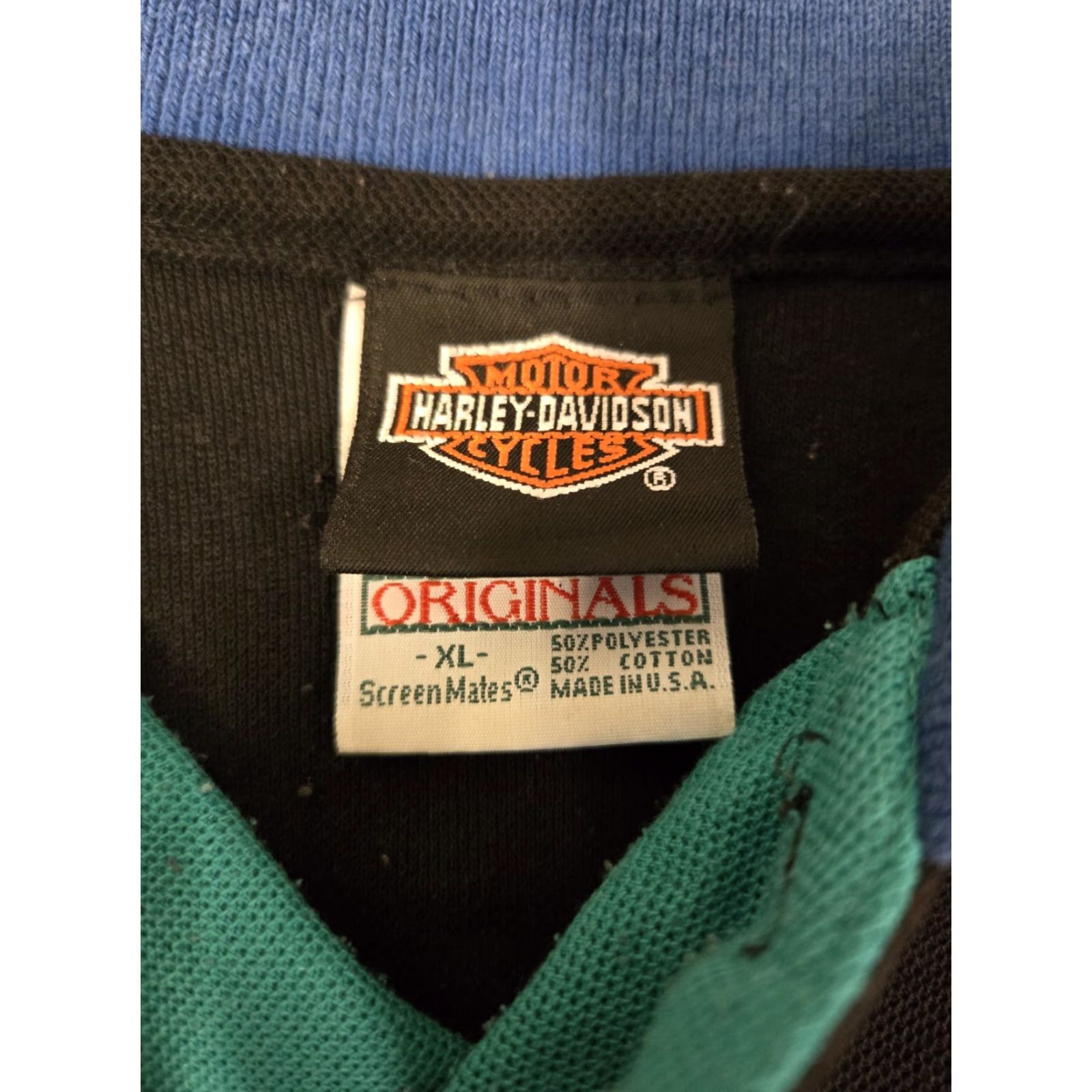 Harley Davidson VINTAGE Harley-Davidson Polo Shirt Mens XL Black Short Sleeve Button-Down Collar Pocket Cotton Polo Shirt Men XL Black Harley-Davidson Size XL / US 12-14 / IT 48-50 - 4 Thumbnail