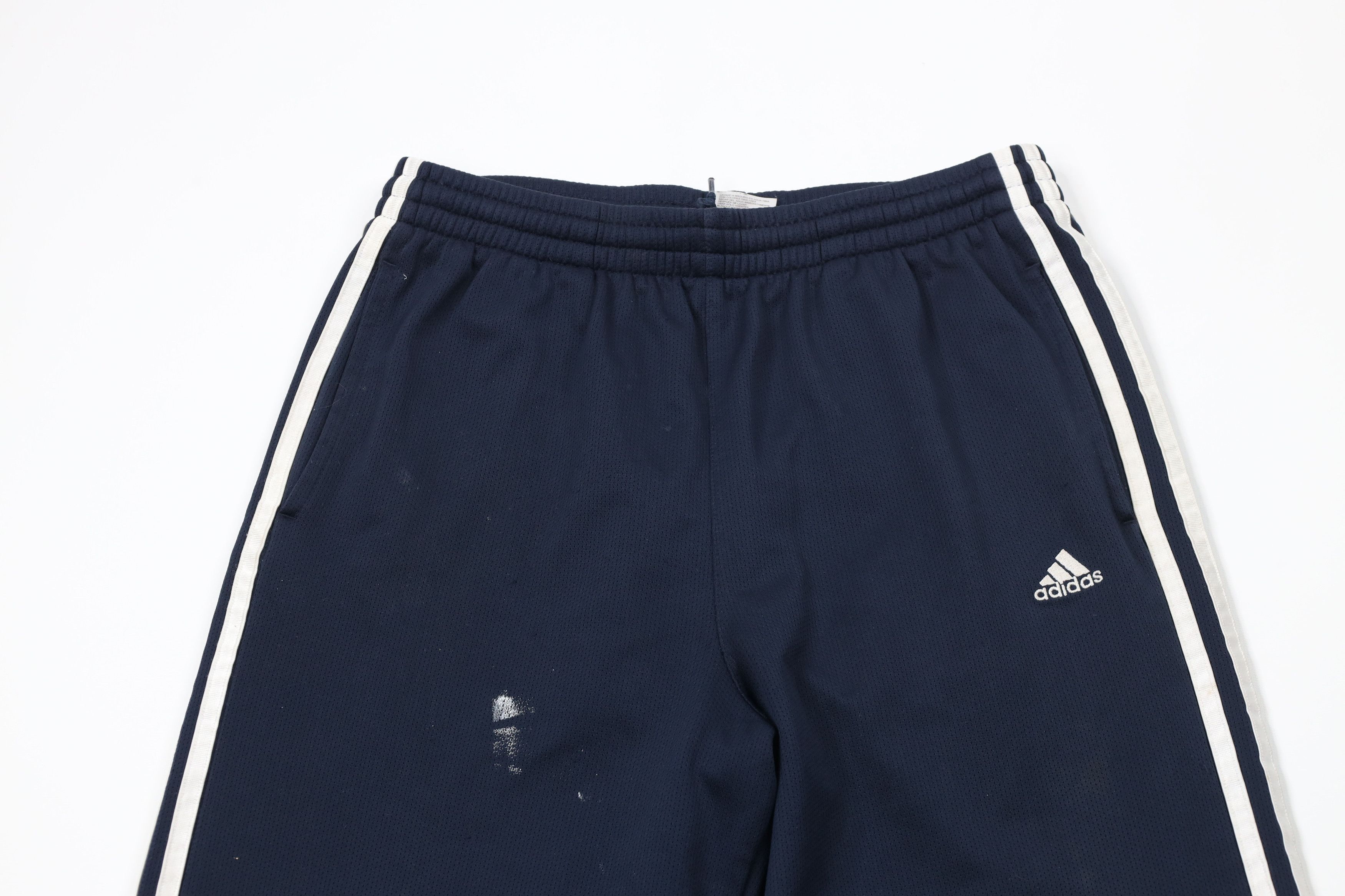 Adidas × Vintage Vintage Y2K Adidas Spell Out Striped Wide Leg Pants Blue Size 28" / US 6 / IT 42 - 2 Thumbnail
