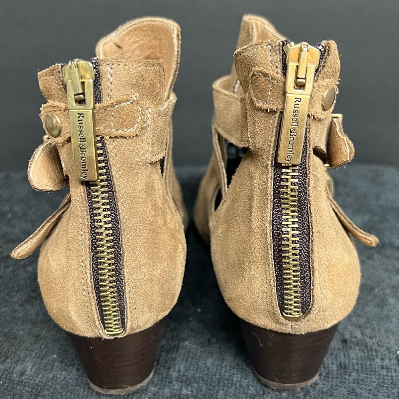 Russell & Bromley Womens Tan Suede RUSSELL & BROMLEY Ankle Boots Shoes US 9.5 Size US 9.5 / IT 39.5 - 5 Thumbnail