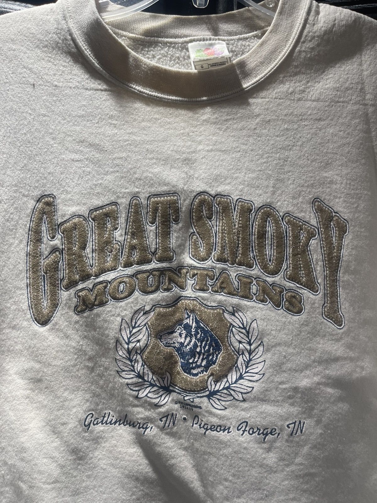 Fruit Of The Loom Vintage 1990s Great Smokey Mountains Sweatshirt (L) Size US L / EU 52-54 / 3 - 2 Thumbnail