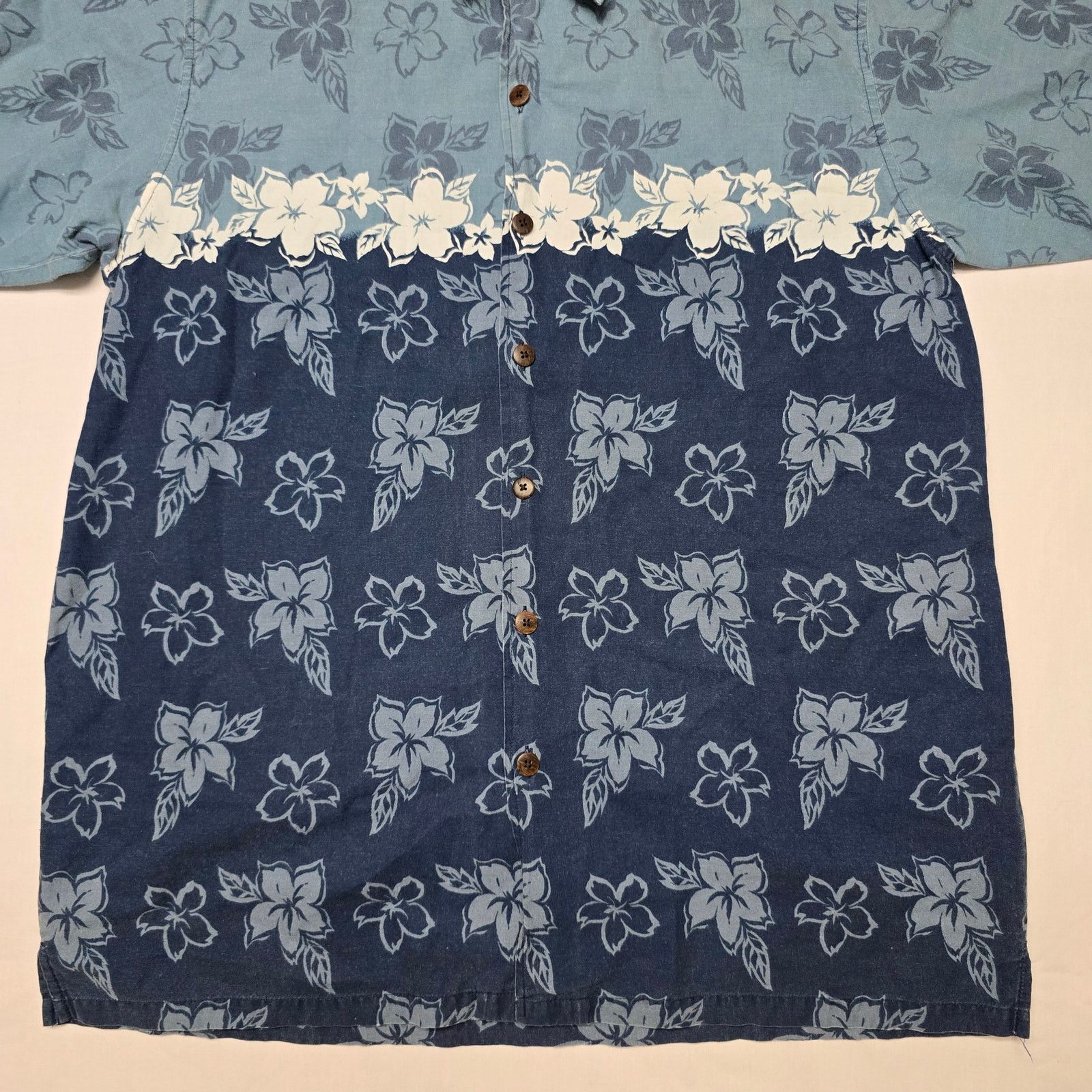 Cherokee × Vintage Floral Hawiian Cherokee XL Flower Tropical Beach Blue Shirt Size US XL / EU 56 / 4 - 2 Thumbnail