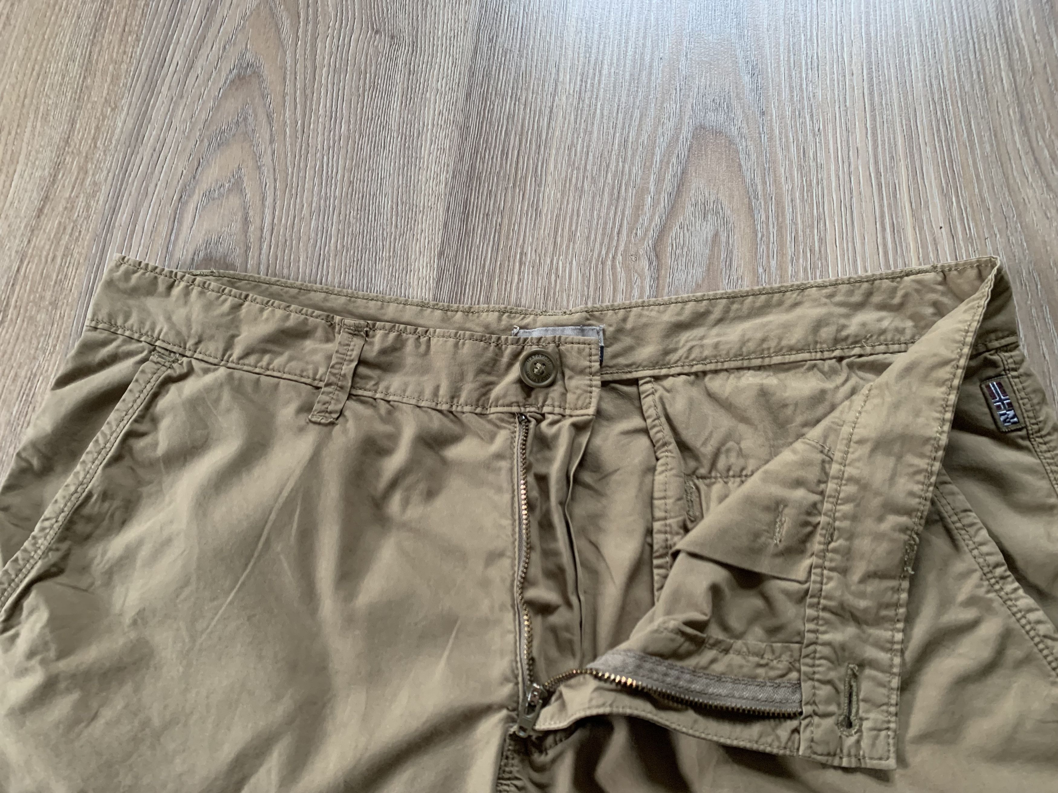 Napapijri Napapijri Cotton Basic Khaki Casual Shorts Size US 34 / EU 50 - 4 Thumbnail