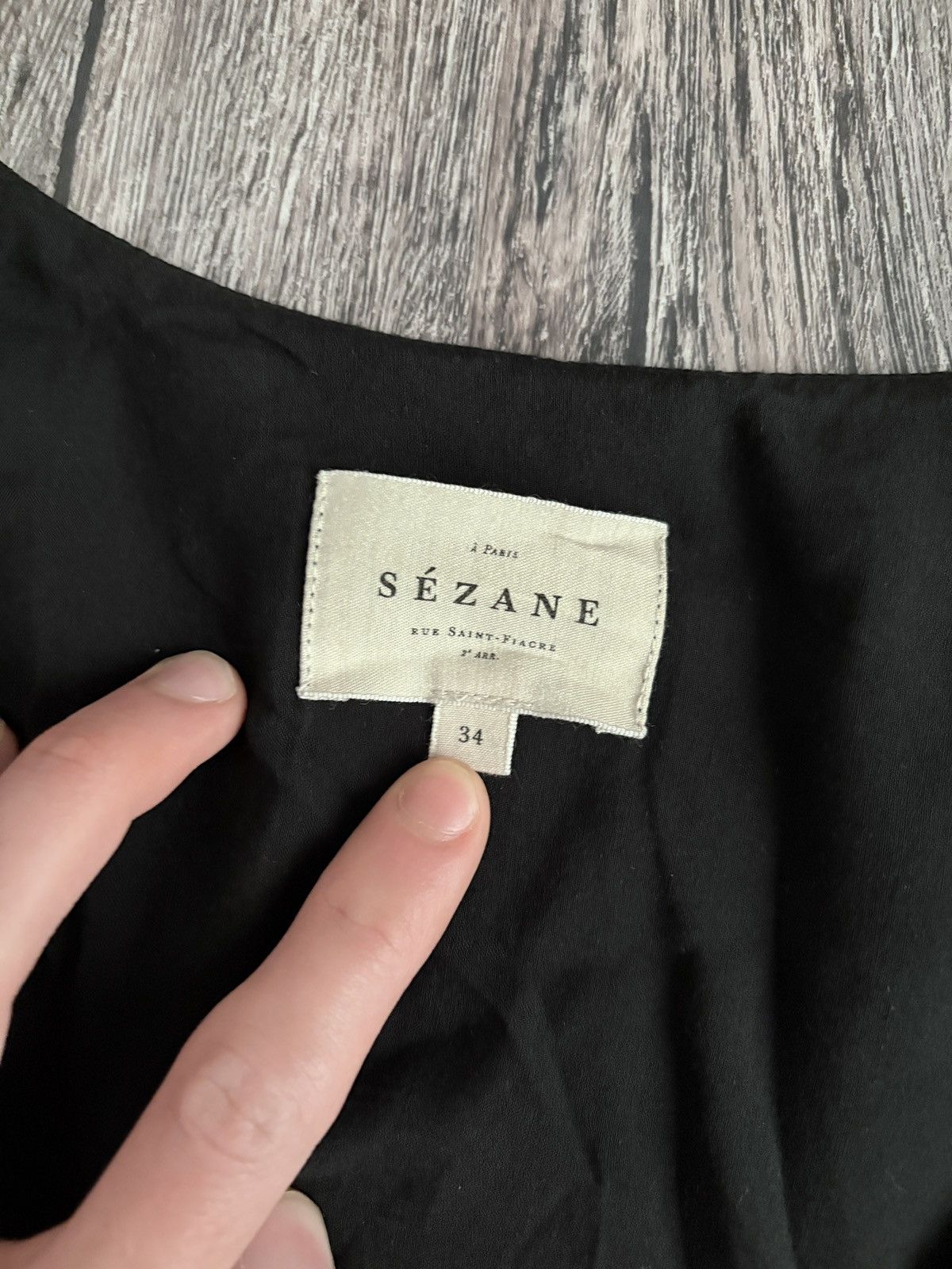 Sezane Sezane Blouse V-Neck Lantern Sleeve Ruffle Hem Frill Size XXS / US 00 / IT 34 - 2 Thumbnail
