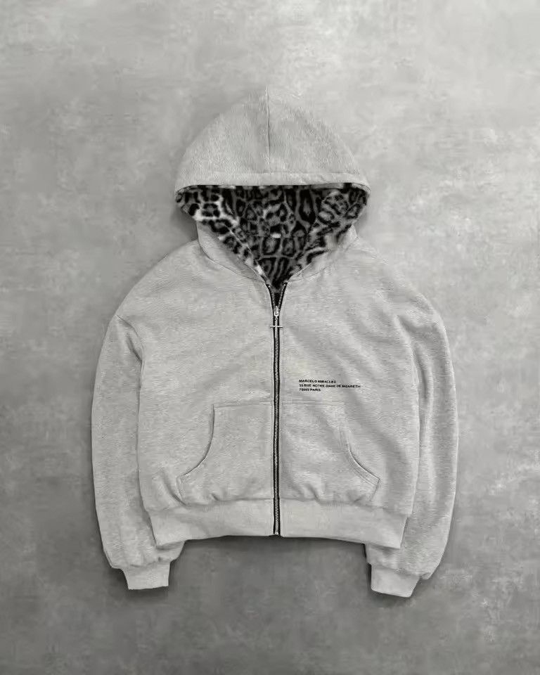 Other Leopard Print Zipper Hoodie with Fuzzy Lining Size US XXL / EU 58 / 5 - 2 Thumbnail