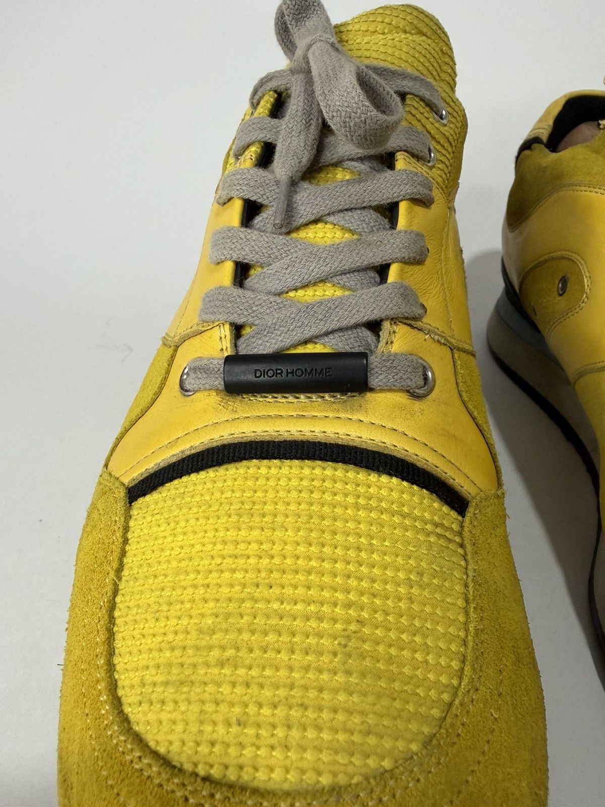 Dior Dior Homme Yellow Suede And Leather Platform Sneakers Size US 10 / EU 43 - 4 Thumbnail