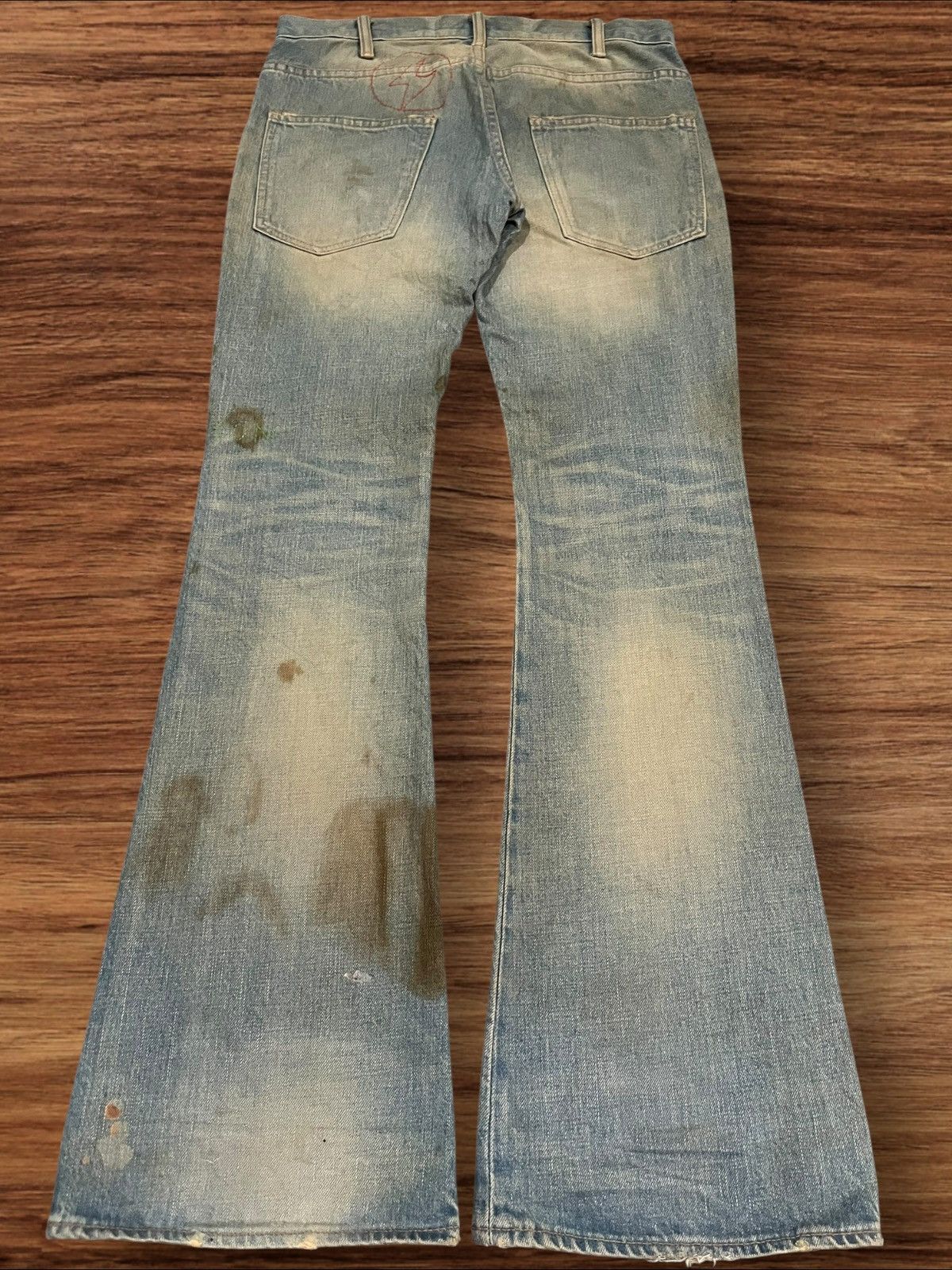 Undercover Led Rechwe Fragment Design Mud Washed Thunder Flare Jeans Size US 30 / EU 46 - 2 Thumbnail