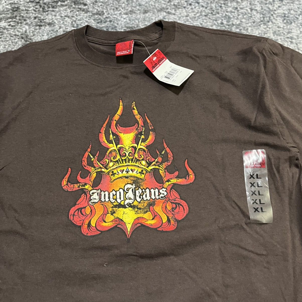 JNCO Vintage Y2K JNCO Jeans Flames Dragon Grunge Skater Tee NEW Size US XL / EU 56 / 4 - 4 Thumbnail