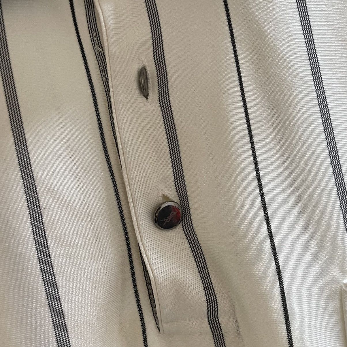If Six Was Nine × Vintage 90s YSL Silk Polo Shirt tee yves saint laurent old money Size US L / EU 52-54 / 3 - 3 Thumbnail