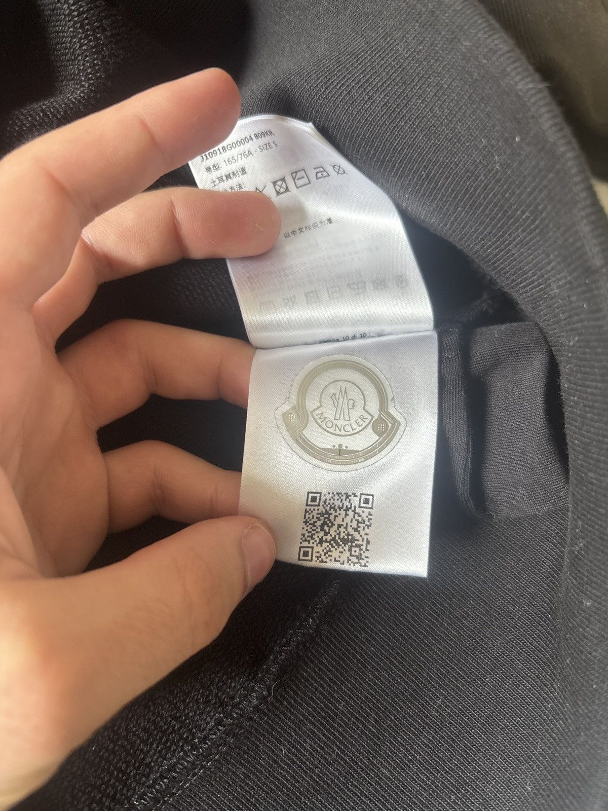 Moncler Black printed sweatshirt drip effect Size US S / EU 44-46 / 1 - 4 Thumbnail