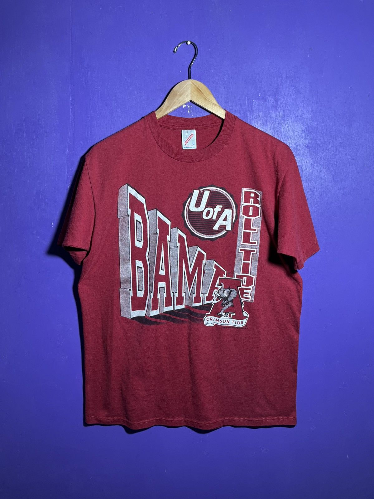Vintage Vintage 90s Alabama crimson tide logo t-shirt Size US L / EU 52-54 / 3 - 1 Thumbnail