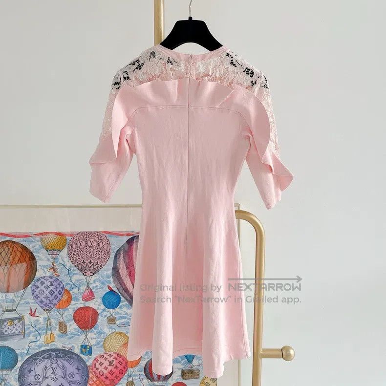 Valentino Valentino Pink lace knitted dress Size XS / US 0-2 / IT 36-38 - 2 Thumbnail