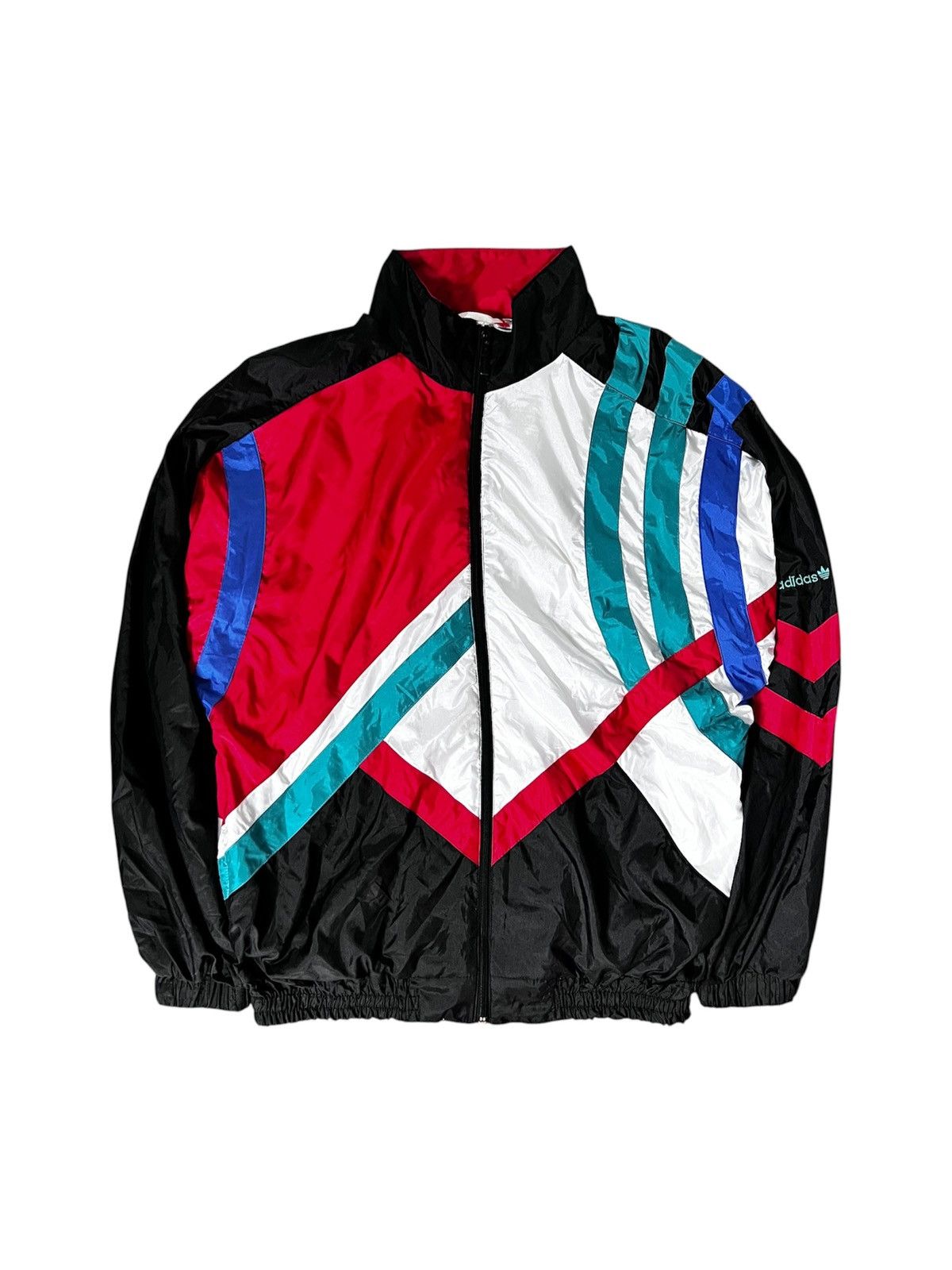Adidas Adidas Colour Block 80-90s Windbreaker Jacket Size US L / EU 52-54 / 3 - 2 Thumbnail