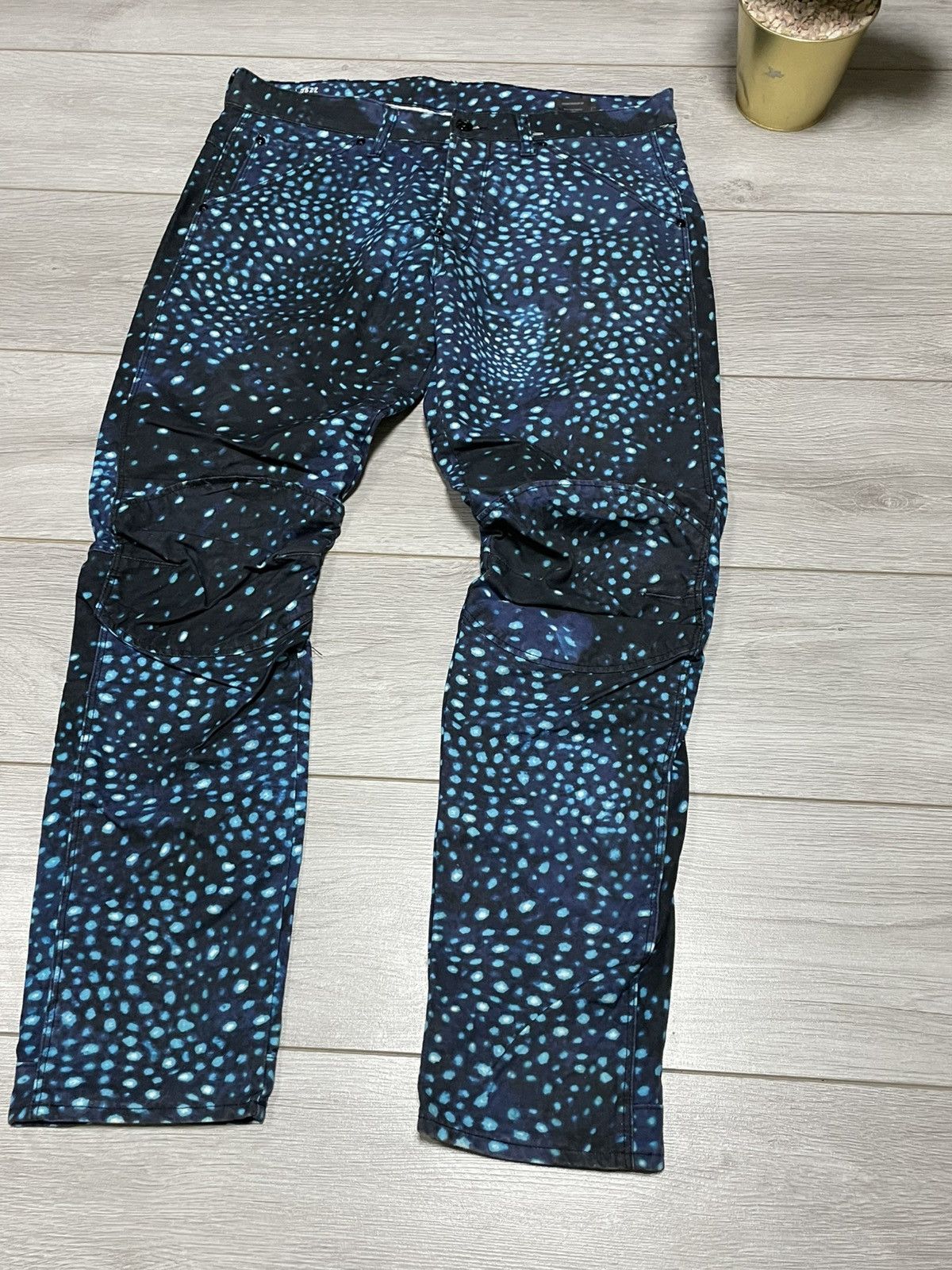 G-Star × Pharrell G stat Pharrell dot pants all over design aqua eb0 tapered Size US 33 - 2 Thumbnail