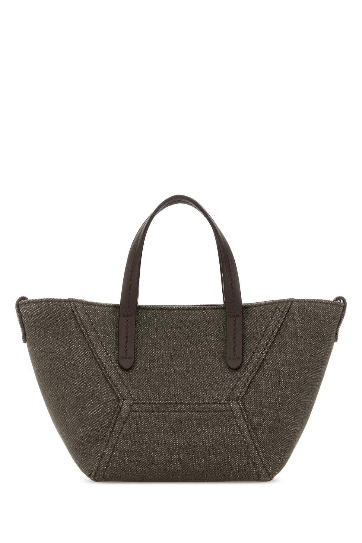 Brunello Cucinelli Olive Green Fabric Handbag Size ONE SIZE - 1 Thumbnail