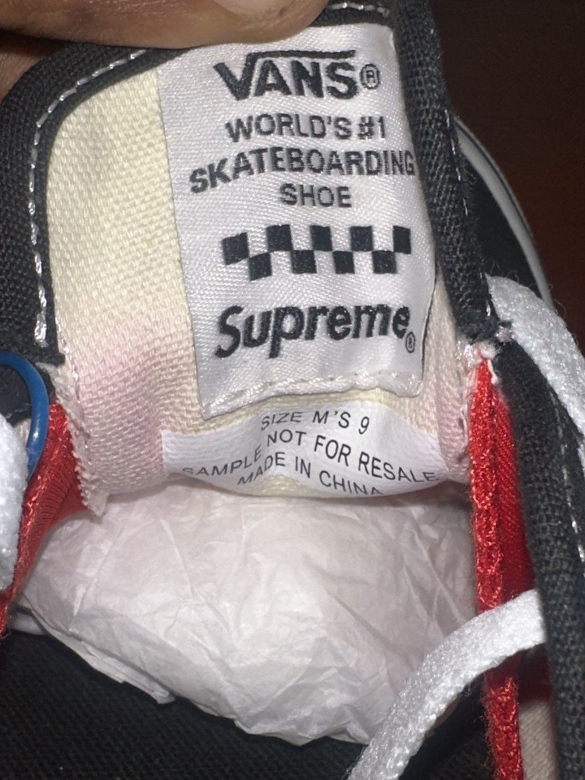Supreme × Vans Supreme Vans sample pair Size US 9 / EU 42 - 2 Thumbnail