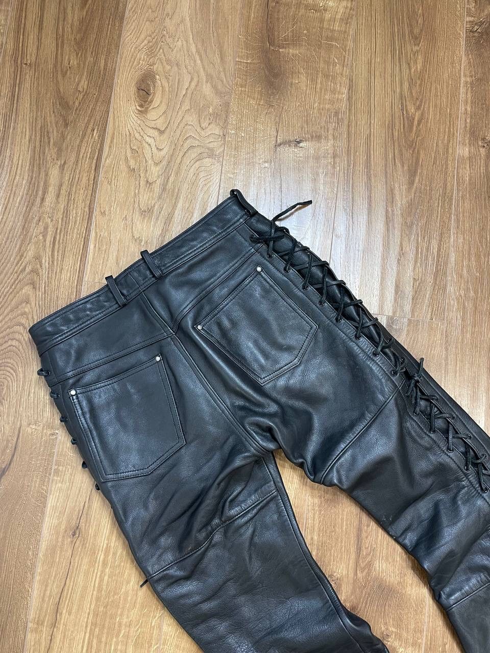 Japanese Brand × Vintage Vintage 90’s Y2K Style Casual Cowboy Genuine Leather Pants Size US 32 / EU 48 - 10 Thumbnail