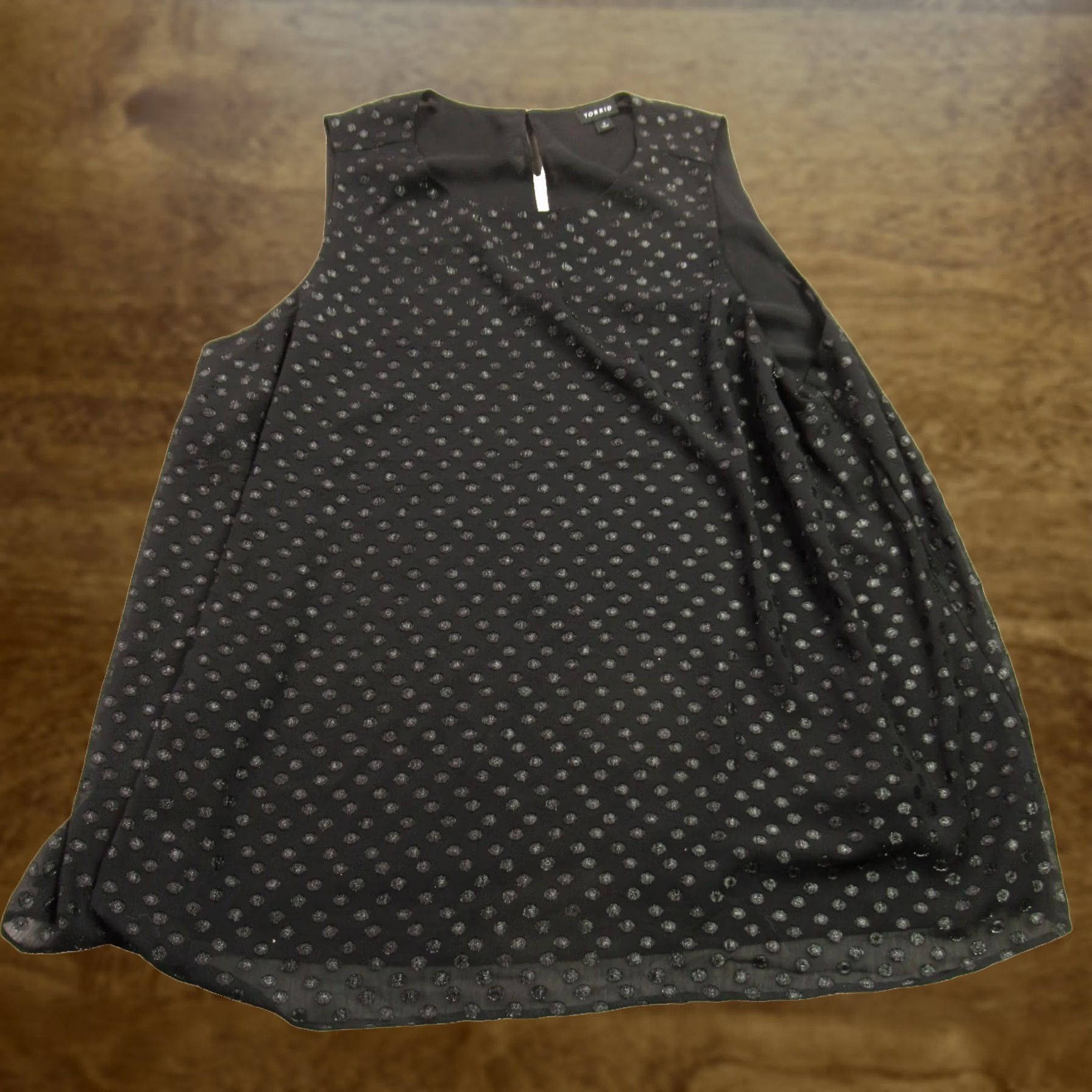 Torrid Torrid Dress Womens 3XS Sleeveless Lightweight Crew Neck Black Casual Shirt Dress Size XXS / US 00 / IT 34 - 1 Thumbnail