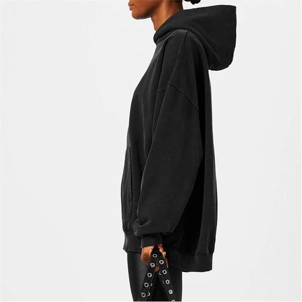 Balenciaga o1g2r1mq0924 Strass Logo Hooded Sweatshirts in Black Size XS / US 0-2 / IT 36-38 - 4 Thumbnail