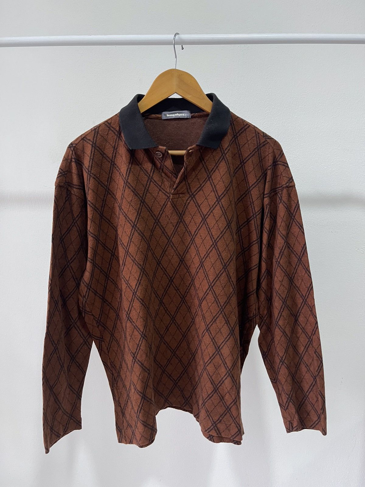 Issey Miyake × Pleats Please Issey Miyake 80s Issey Miyake Polo Long Sleeve Size US L / EU 52-54 / 3 - 8 Thumbnail